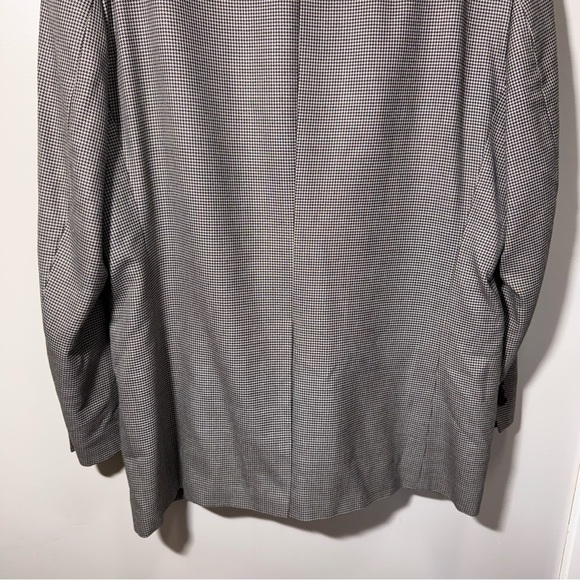 Lauren Ralph Lauren Dillards Silk Wool Blazer Men 44L Houndstooth Sport Coat - Picture 7 of 10